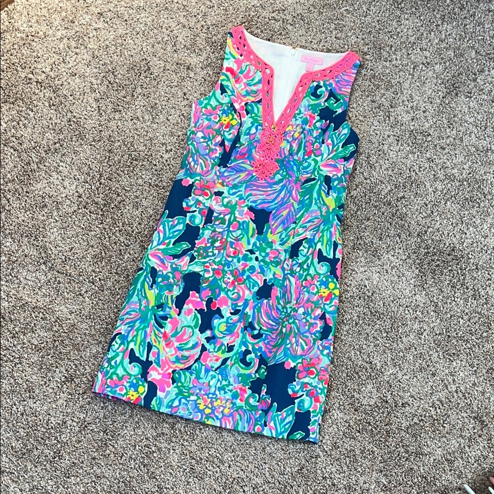 Lilly Pulitzer Ryder Shift Dress in Exotic Escapade Size 0 NWT